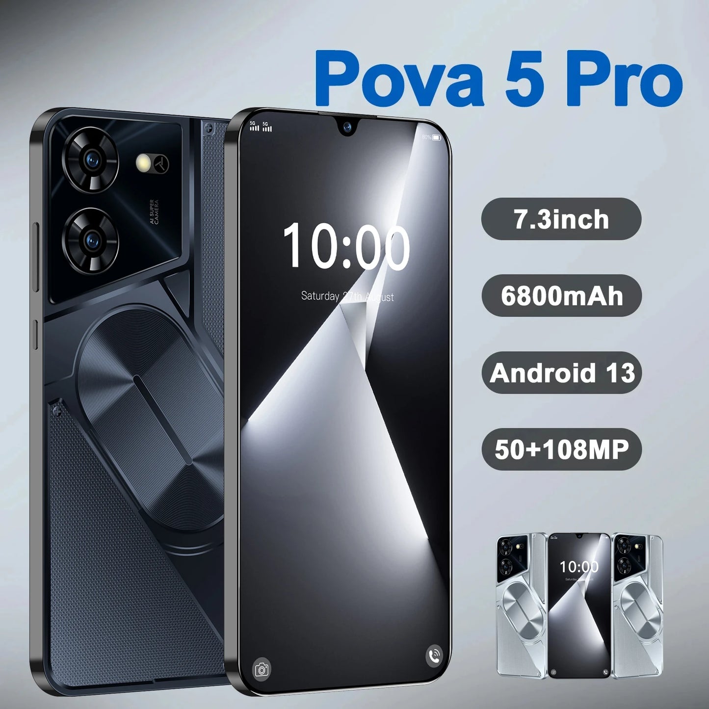 Pova 5 Pro Smartphone Dimensity 9300 16G+1TB 6800mAh 50+108MP