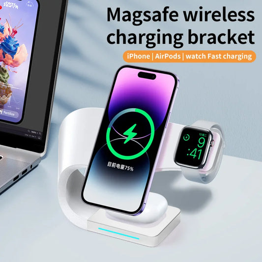 Magnetic Wireless Charger Stand 15W Induction Universal