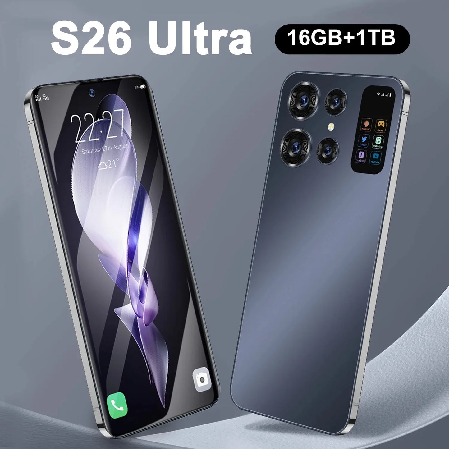 S26 Ultra Smartphone 7.0 HD Screen 16G+1T 7000Mah 48MP+72MP Android13 Celulare Dual Sim Face Unlocked